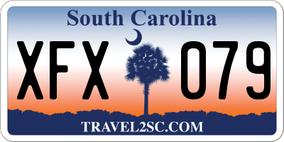 SC license plate XFX079