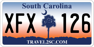 SC license plate XFX126