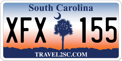 SC license plate XFX155