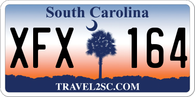 SC license plate XFX164