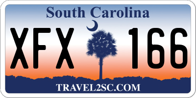 SC license plate XFX166