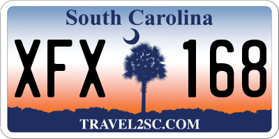 SC license plate XFX168