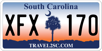 SC license plate XFX170