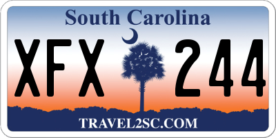 SC license plate XFX244