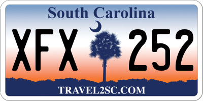 SC license plate XFX252