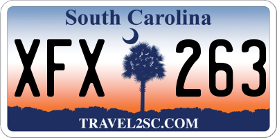 SC license plate XFX263