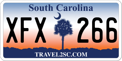 SC license plate XFX266