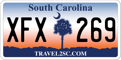 SC license plate XFX269