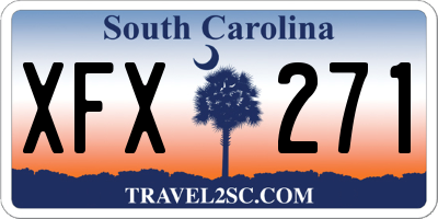 SC license plate XFX271