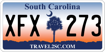 SC license plate XFX273