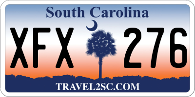 SC license plate XFX276