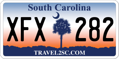 SC license plate XFX282