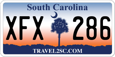 SC license plate XFX286