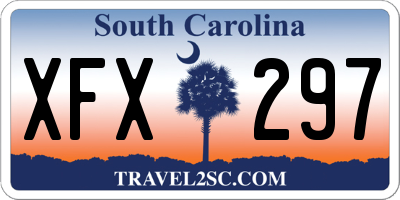 SC license plate XFX297