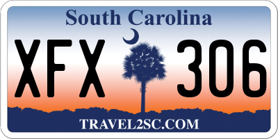 SC license plate XFX306