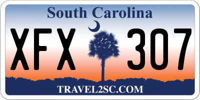 SC license plate XFX307