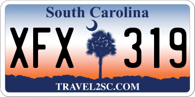 SC license plate XFX319