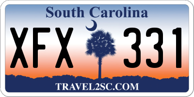SC license plate XFX331