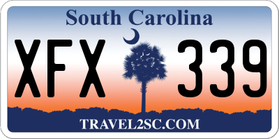 SC license plate XFX339