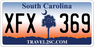 SC license plate XFX369