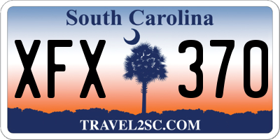 SC license plate XFX370