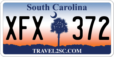 SC license plate XFX372