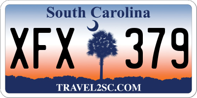 SC license plate XFX379