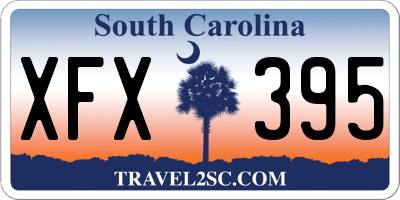 SC license plate XFX395