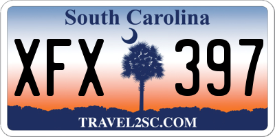 SC license plate XFX397