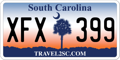 SC license plate XFX399
