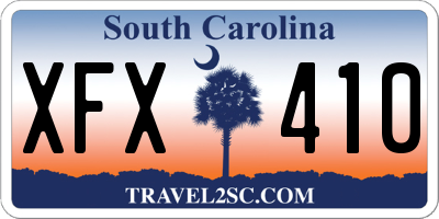 SC license plate XFX410