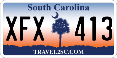 SC license plate XFX413