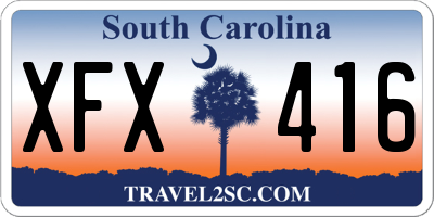 SC license plate XFX416