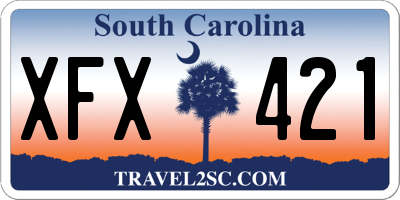SC license plate XFX421