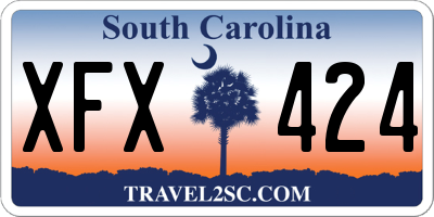 SC license plate XFX424
