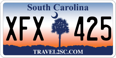 SC license plate XFX425