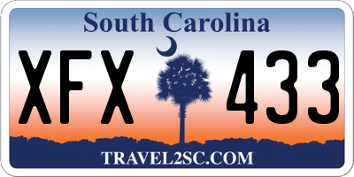 SC license plate XFX433
