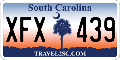 SC license plate XFX439