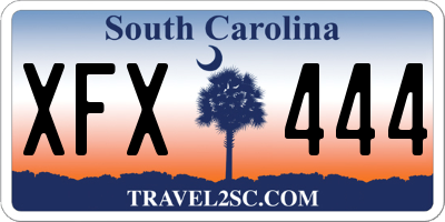 SC license plate XFX444
