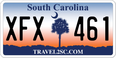 SC license plate XFX461