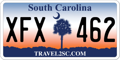 SC license plate XFX462