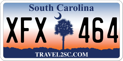 SC license plate XFX464