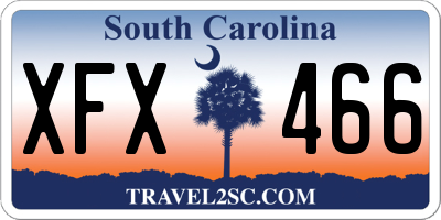SC license plate XFX466