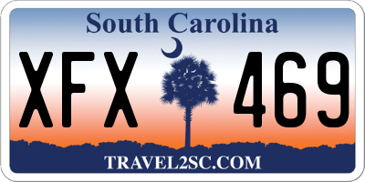 SC license plate XFX469