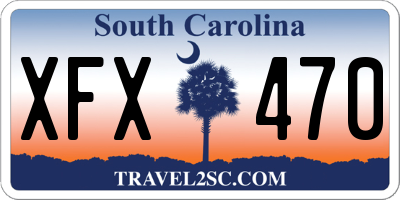 SC license plate XFX470