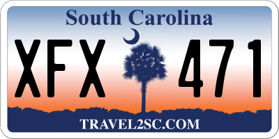 SC license plate XFX471