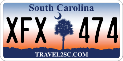 SC license plate XFX474