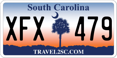 SC license plate XFX479