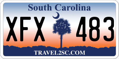 SC license plate XFX483