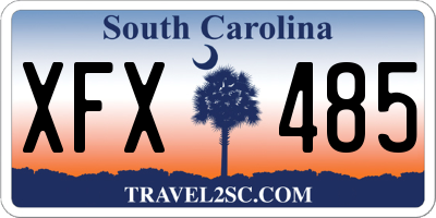 SC license plate XFX485